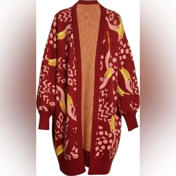 FARM RIO Toucanissimo Cardigan Size Small - Picture 2 of 6